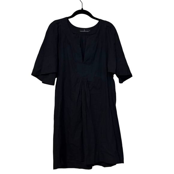 Tuckernuck Pomander Place 100% Cotton Black Finley Flutter Mini Dress Size Small - Picture 3 of 9